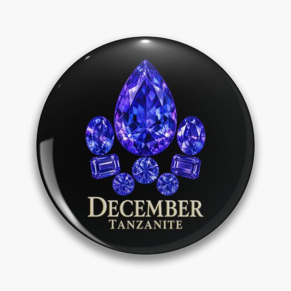 Item preview, BIRTHSTONE COLLECTION ⭐ PORTRAIT - DECEMBER • TANZANITE • Modern designed and sold by WheelieGdArt.