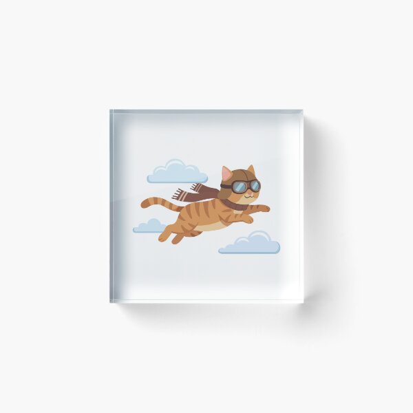 Item preview, Cute Pilot Cat Aviator in the Clouds designed and sold by fadiyahmp.