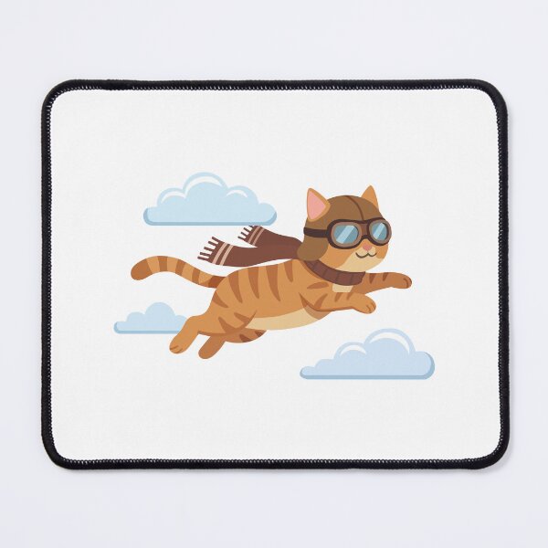 Item preview, Cute Pilot Cat Aviator in the Clouds designed and sold by fadiyahmp.