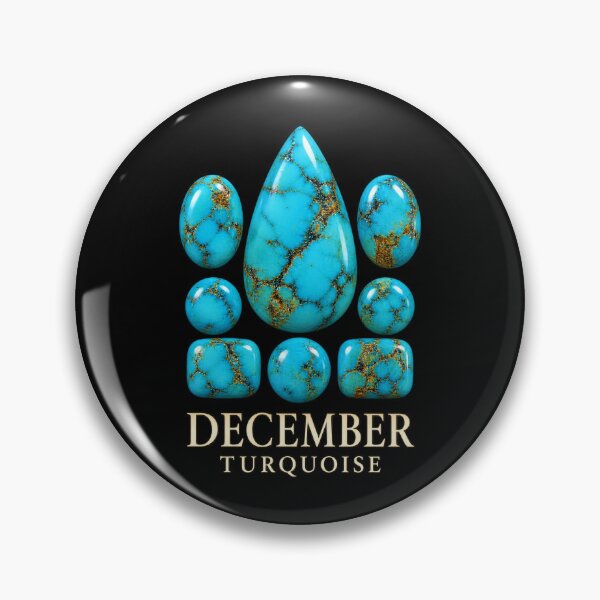 Item preview, BIRTHSTONE COLLECTION ⭐ PORTRAIT - DECEMBER • TURQUOISE • Modern designed and sold by WheelieGdArt.