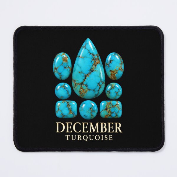Item preview, BIRTHSTONE COLLECTION ⭐ PORTRAIT - DECEMBER • TURQUOISE • Modern designed and sold by WheelieGdArt.