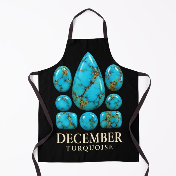 Item preview, BIRTHSTONE COLLECTION ⭐ PORTRAIT - DECEMBER • TURQUOISE • Modern designed and sold by WheelieGdArt.