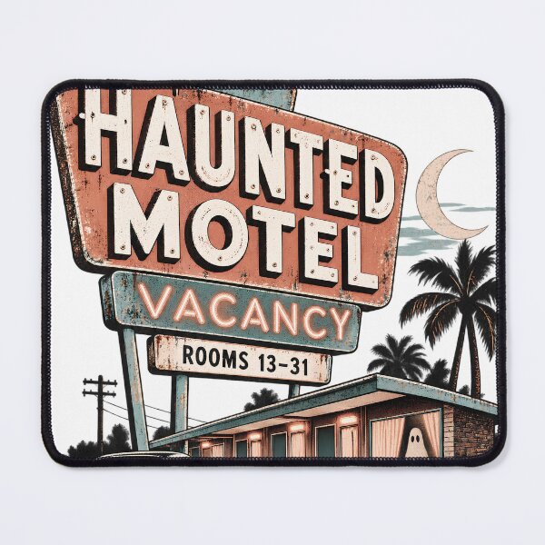 Item preview, Haunted Motel Vacancy – Retro Ghost Motel Vintage Halloween designed and sold by pinkaesthetik.