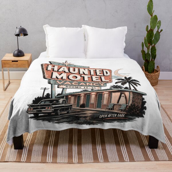 Item preview, Haunted Motel Vacancy – Retro Ghost Motel Vintage Halloween designed and sold by pinkaesthetik.