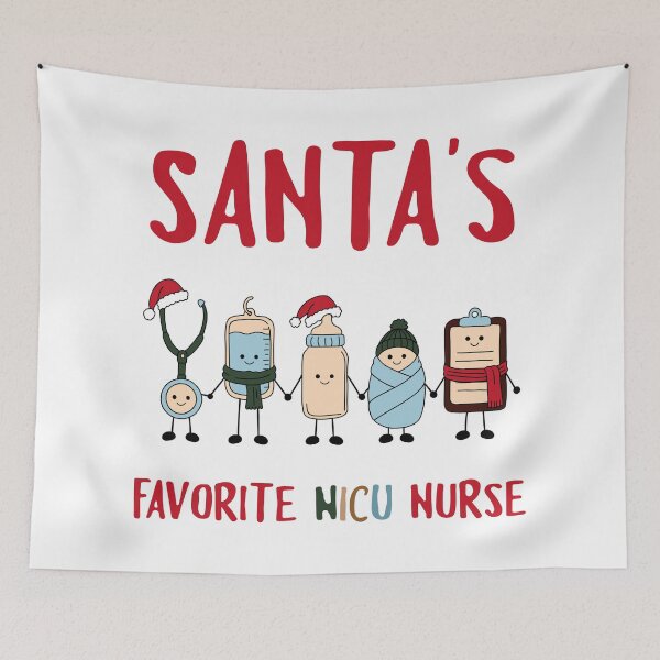 Item preview, Santa's Favorite NICU Nurse Christmas Doodle designed and sold by sdcreations210.
