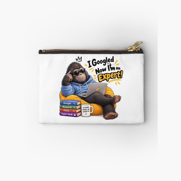 Item preview, ​I Googled It Now Im An Expert Funny Gorilla Laptop Sticker designed and sold by carestazafeli.