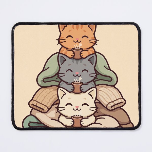 Item preview, Cozy Kitten Cocoa Stack: Three Kittens, Zero Worries designed and sold by Odd-jack.