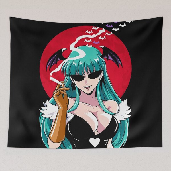 Item preview, Morrigan Aensland Smoking Retro Anime Arcade  designed and sold by BravenBold.