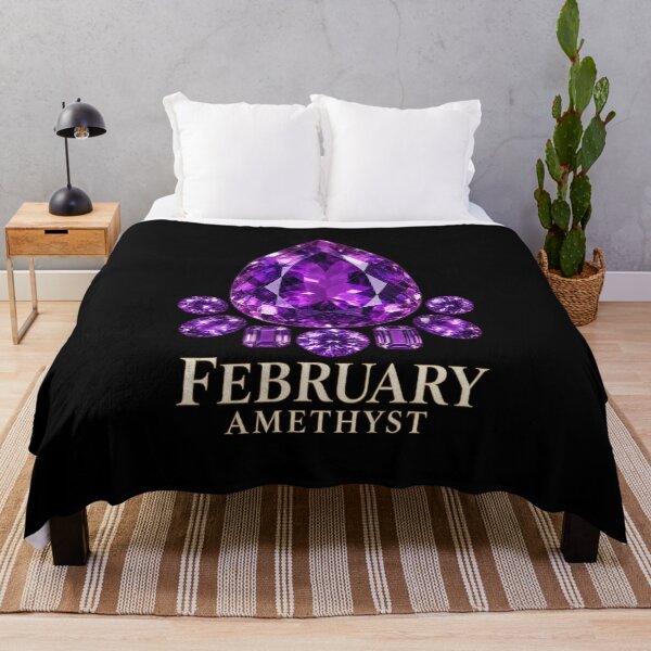Item preview, BIRTHSTONE COLLECTION ⭐ PORTRAIT - FEBRUARY • AMETHYST •  Modern designed and sold by WheelieGdArt.