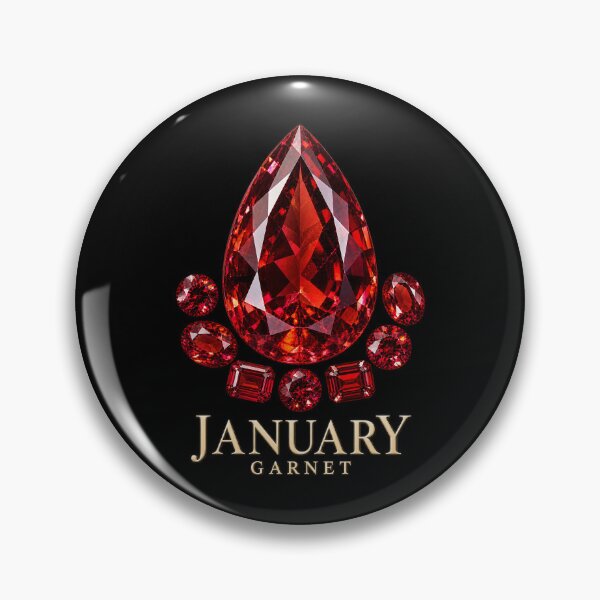 Item preview, BIRTHSTONE COLLECTION ⭐ PORTRAIT - JANUARY • GARNET • Modern designed and sold by WheelieGdArt.