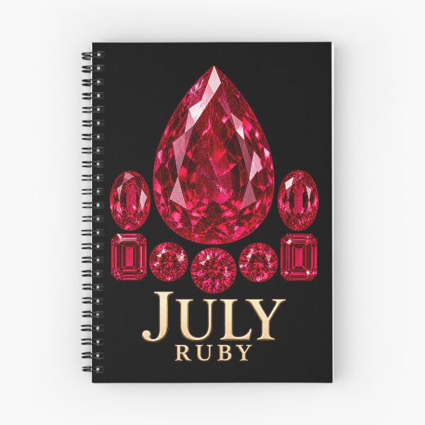 Item preview, BIRTHSTONE COLLECTION ⭐ PORTRAIT - JULY • RUBY • Modern designed and sold by WheelieGdArt.