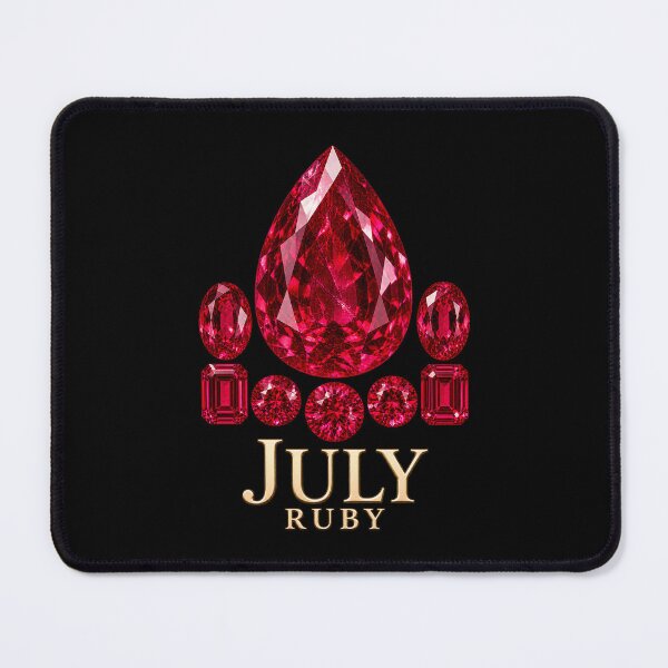 Item preview, BIRTHSTONE COLLECTION ⭐ PORTRAIT - JULY • RUBY • Modern designed and sold by WheelieGdArt.