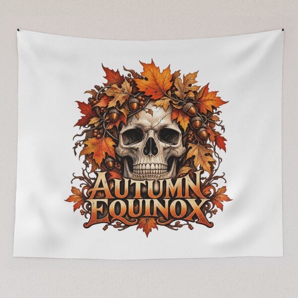 Item preview, Autumn Equinox Skull designed and sold by CleanLine Studio.