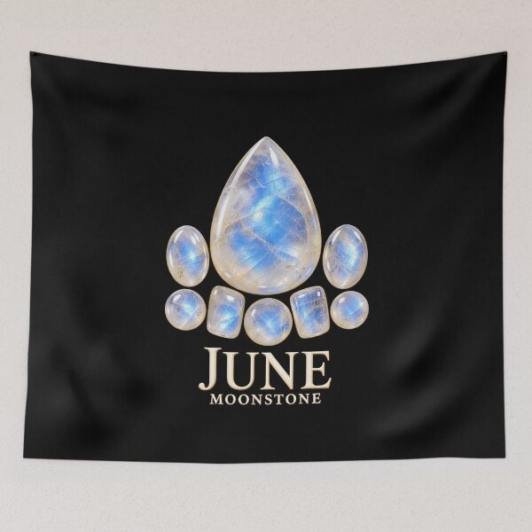 Item preview, BIRTHSTONE COLLECTION ⭐ PORTRAIT - JUNE • MOONSTONE • Traditional designed and sold by WheelieGdArt.