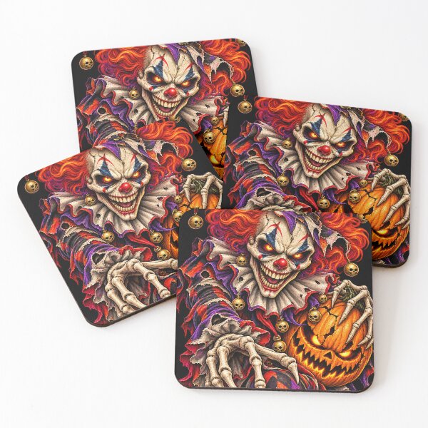 Item preview, Skeleton Clown Halloween – Creepy Skull Circus Horror designed and sold by AnimalAirtistry.