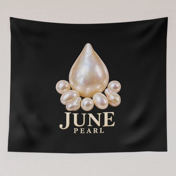 Item preview, BIRTHSTONE COLLECTION ⭐ PORTRAIT - JUNE • PEARL • Modern designed and sold by WheelieGdArt.