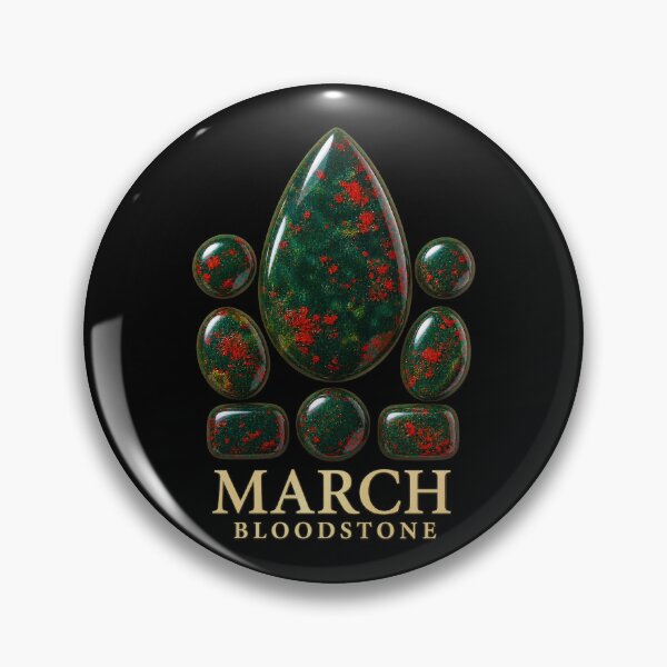 Item preview, BIRTHSTONE COLLECTION ⭐ PORTRAIT - MARCH • BLOODSTONE • Traditional designed and sold by WheelieGdArt.