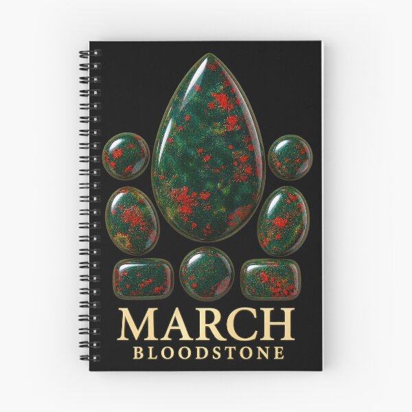 Item preview, BIRTHSTONE COLLECTION ⭐ PORTRAIT - MARCH • BLOODSTONE • Traditional designed and sold by WheelieGdArt.