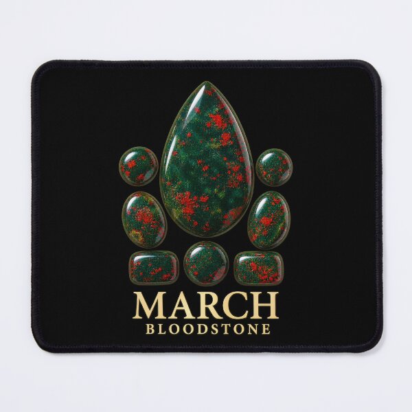 Item preview, BIRTHSTONE COLLECTION ⭐ PORTRAIT - MARCH • BLOODSTONE • Traditional designed and sold by WheelieGdArt.