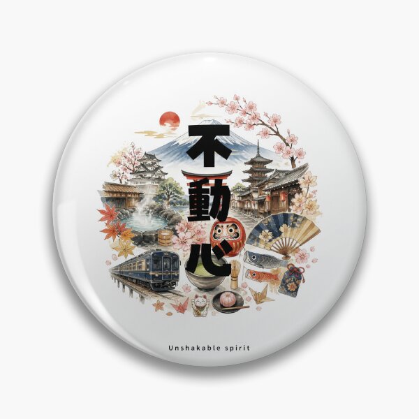 Item preview, Fudoushin - Unshakable Spirit | Japan Travel Memories Collage | Japanese Design designed and sold by JapanMemoir.