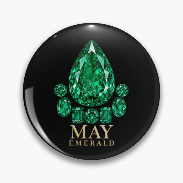 Item preview, BIRTHSTONE COLLECTION ⭐ PORTRAIT - MAY • EMERALD • Modern designed and sold by WheelieGdArt.