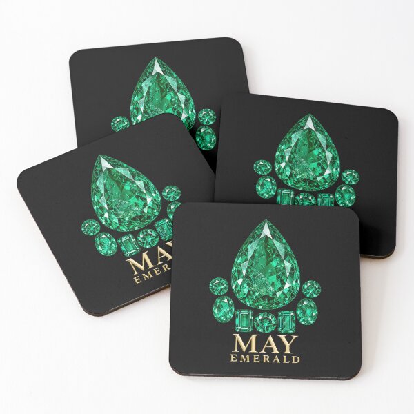 Item preview, BIRTHSTONE COLLECTION ⭐ PORTRAIT - MAY • EMERALD • Modern designed and sold by WheelieGdArt.