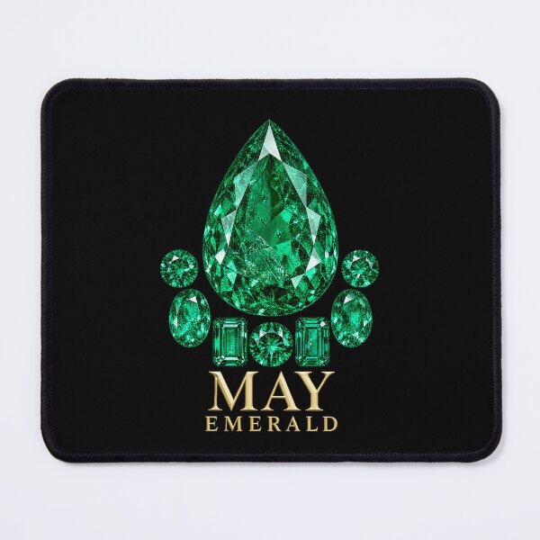 Item preview, BIRTHSTONE COLLECTION ⭐ PORTRAIT - MAY • EMERALD • Modern designed and sold by WheelieGdArt.