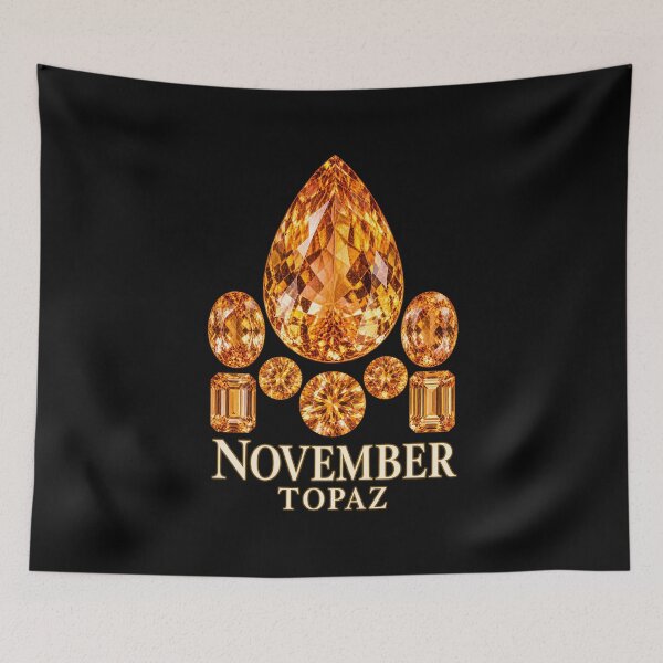 Item preview, BIRTHSTONE COLLECTION ⭐ PORTRAIT - NOVEMBER • TOPAZ • Modern designed and sold by WheelieGdArt.