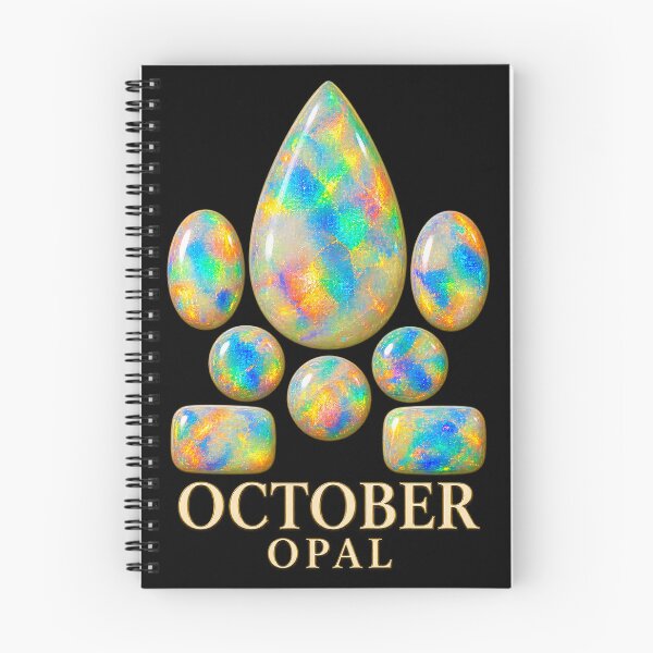 Item preview, BIRTHSTONE COLLECTION ⭐ PORTRAIT - OCTOBER • OPAL • Modern designed and sold by WheelieGdArt.