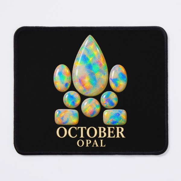 Item preview, BIRTHSTONE COLLECTION ⭐ PORTRAIT - OCTOBER • OPAL • Modern designed and sold by WheelieGdArt.
