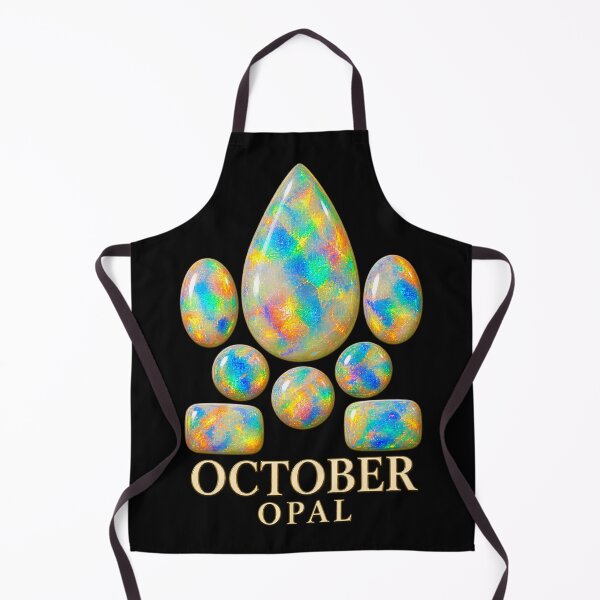 Item preview, BIRTHSTONE COLLECTION ⭐ PORTRAIT - OCTOBER • OPAL • Modern designed and sold by WheelieGdArt.