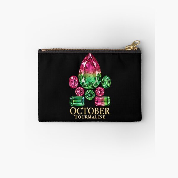 Item preview, BIRTHSTONE COLLECTION ⭐ PORTRAIT - OCTOBER • TOURMALINE • Modern designed and sold by WheelieGdArt.