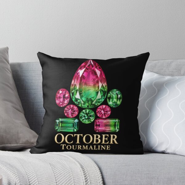 Item preview, BIRTHSTONE COLLECTION ⭐ PORTRAIT - OCTOBER • TOURMALINE • Modern designed and sold by WheelieGdArt.
