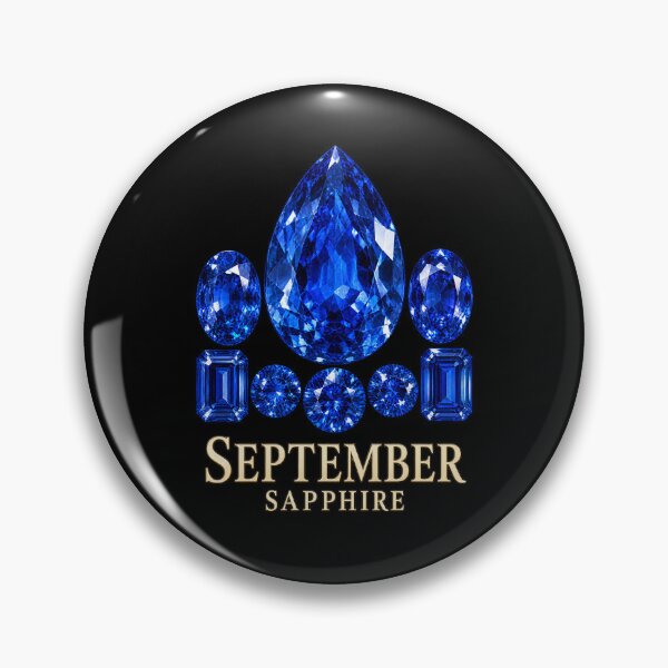 Item preview, BIRTHSTONE COLLECTION ⭐ PORTRAIT - SEPTEMBER • SAPPHIRE • Modern designed and sold by WheelieGdArt.