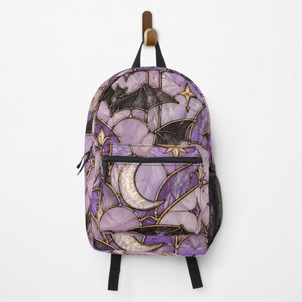 Item preview, Purple Gothic Stained Glass Bat Pattern designed and sold by AurelleDesign.