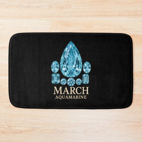 Item preview, BIRTHSTONE COLLECTION ⭐PORTRAIT - MARCH • AQUAMARINE • Modern designed and sold by WheelieGdArt.