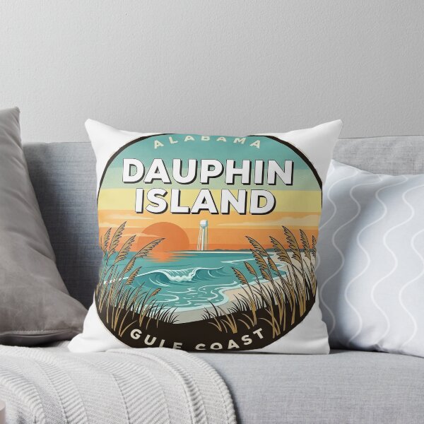 Item preview, Dauphin Island Alabama Sunset Beach Sea Oats Round Badge Sticker designed and sold by DetourDgn.