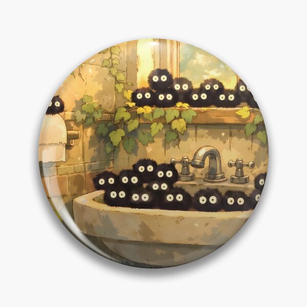 Item preview, Are You Pooping Funny Anime Soot Sprites in Bathroom designed and sold by FaizArtShop.