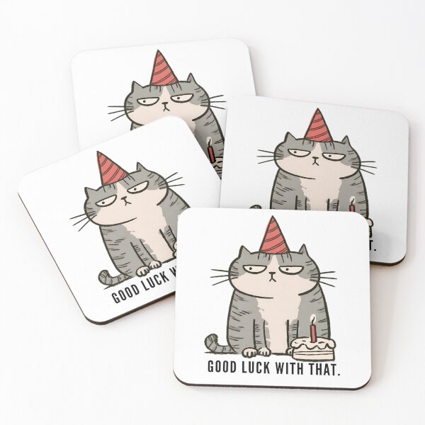 Item preview, Cat With Birthday Cake designed and sold by 123Long.