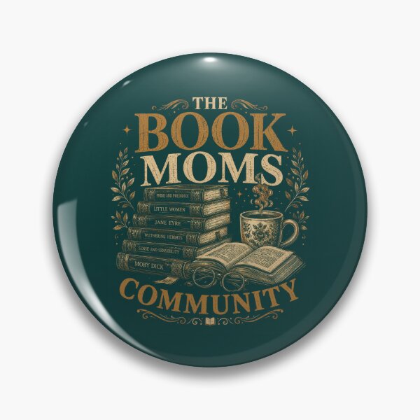 Item preview, Book Moms Community Reading Design – Vintage Literature Coffee Lover Library Graphics designed and sold by PrintSpire Studios.