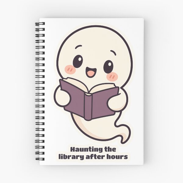 Item preview, Bookish Ghost Haunting the Library After Hours designed and sold by OuqCreations.