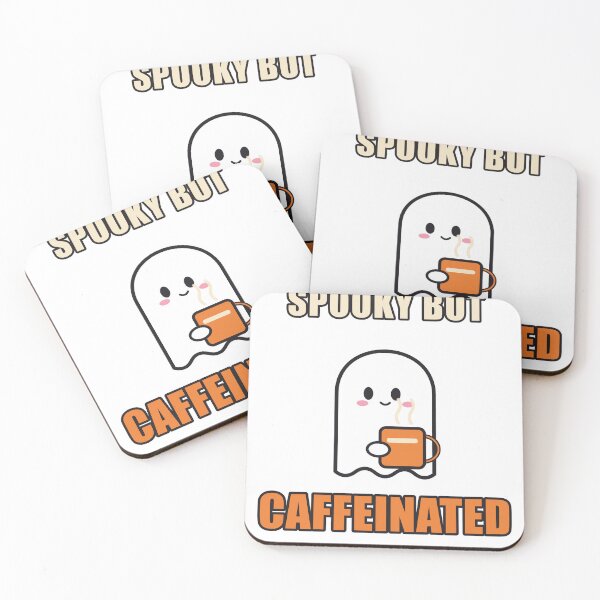 Item preview, Spooky But Caffeinated – Cute Ghost Coffee Halloween designed and sold by Gabtrex.