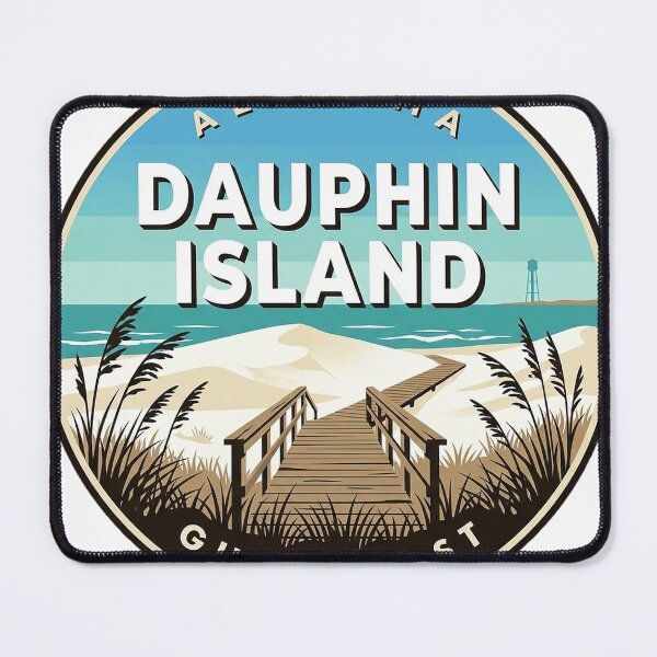 Item preview, Dauphin Island Alabama Dune Boardwalk Beach Round Badge Sticker designed and sold by DetourDgn.