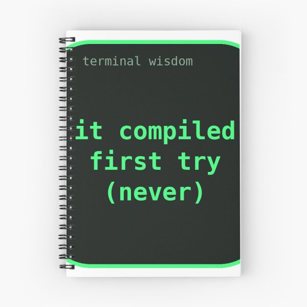 Item preview, It Compiled First Try (Never) Funny Tech Sticker designed and sold by byork215.