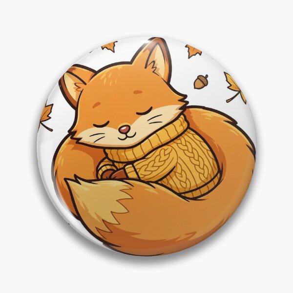 Item preview, Cozy Autumn Fox Falling Leaves Sweater Weather Sticker designed and sold by WhaleStore.