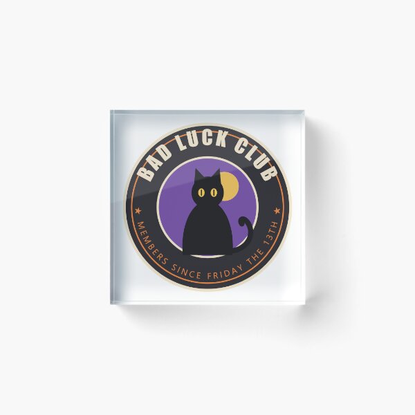 Item preview, Bad Luck Club – Black Cat Friday the 13th Badge designed and sold by Gabtrex.