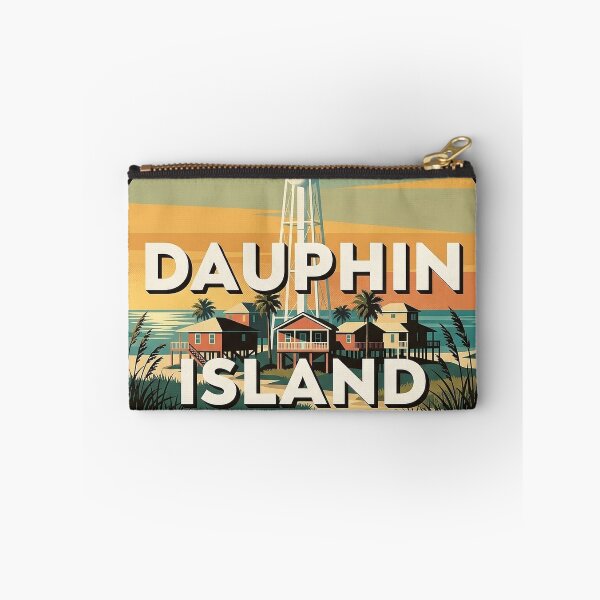 Item preview, Dauphin Island Alabama Water Tower Beach Cottages Badge Sticker designed and sold by DetourDgn.