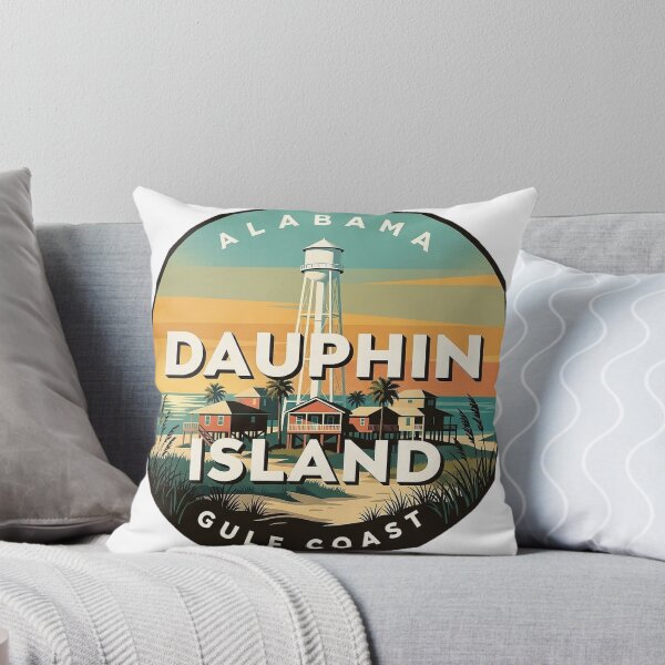 Item preview, Dauphin Island Alabama Water Tower Beach Cottages Badge Sticker designed and sold by DetourDgn.