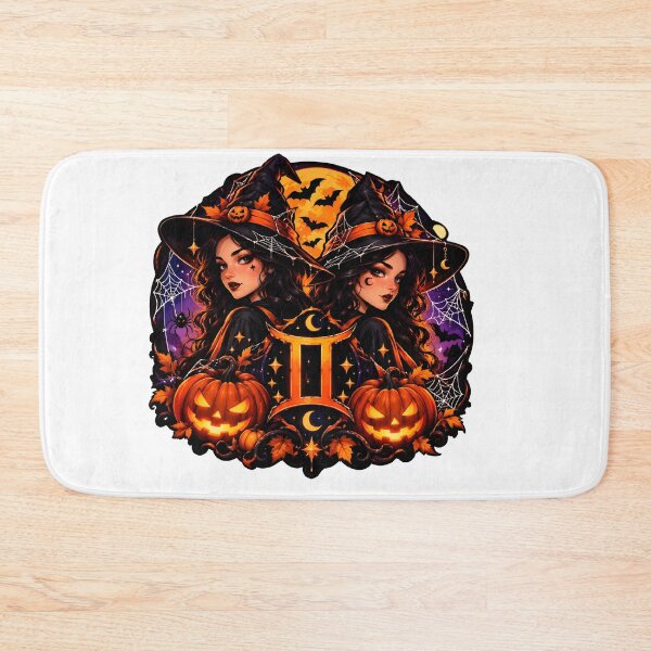 Item preview, Gemini Twin Witches Halloween Art designed and sold by Zodiac Celestial Art.