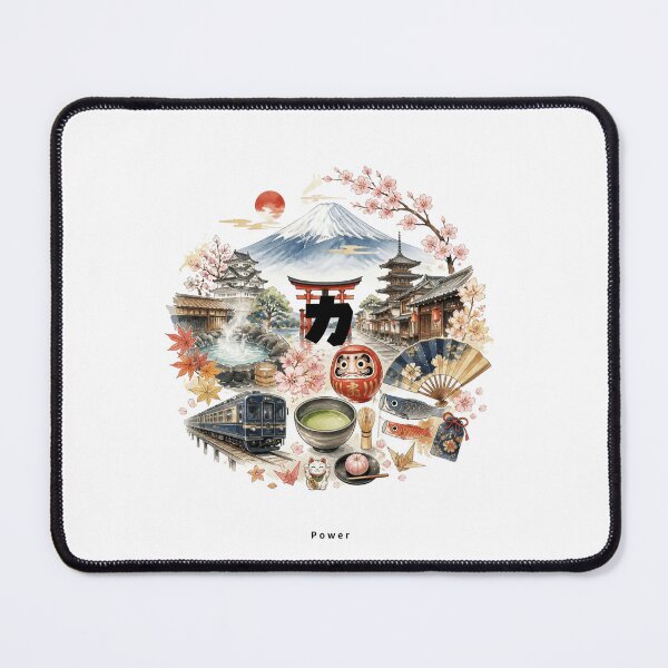 Item preview, Chikara - Power | Japan Travel Memories Collage | Japanese Design designed and sold by JapanMemoir.